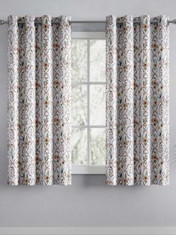 Haus & Kinder - Cotton Blend Printed Petal Lattice Window & Door Curtains