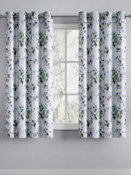 Haus & Kinder - Cotton Blend Printed Bloom Breeze Window & Door Curtains