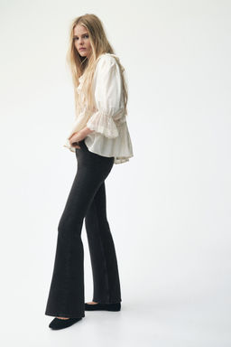 H&M - Women Black Fla High Jeans