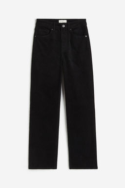 H&M - Women Black Corduroy Trousers