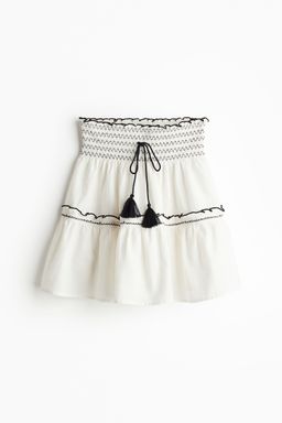 H&M - Women White Smock-Waisted Skirt