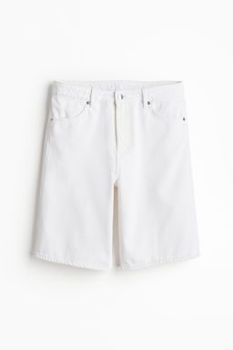 H&M - Women White Bermuda Low Denim Shorts