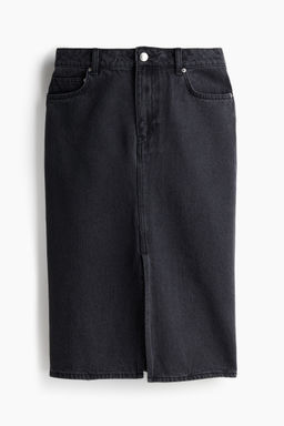 H&M - Women Black Knee-Length Denim Skirt