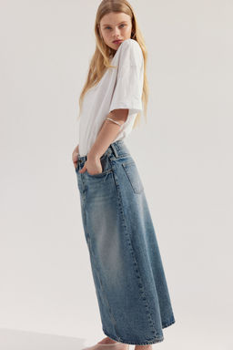 H&M - Women Blue A-Line Denim Skirt