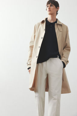 H&M - Men White Regular Fit Crease-Leg Chinos