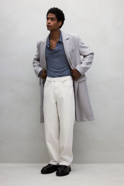 H&M - Men Beige Relaxed Fit Jeans