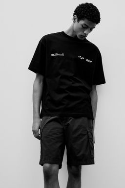 H&M - Men Grey Relaxed Fit Cargo Shorts