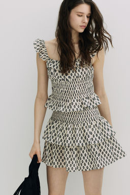 H&M - Women White Tie Cotton Skort