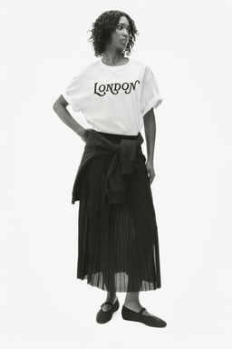 H&M - Women Black Pleated Skirt