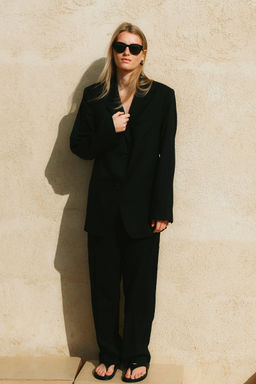 H&M - Women Black Tape Tailo Trousers