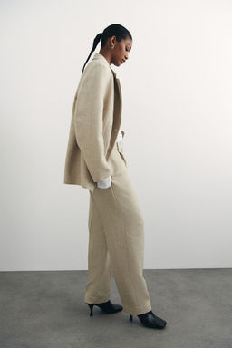 H&M - Women Beige Tape Tailo Trousers