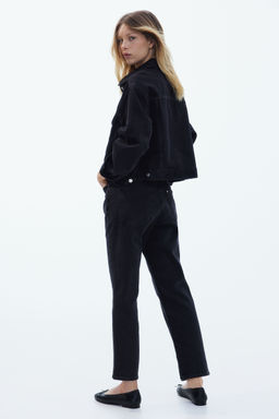 H&M - Women Black Curvy Fit Slim Straight High Ankle Jeans