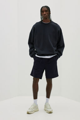 H&M - Men Blue Regular Fit Canvas Shorts