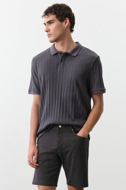 H&M - Men Grey Regular Fit Twill Shorts