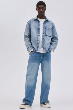 H&M - Men Blue Loose Straight Jeans
