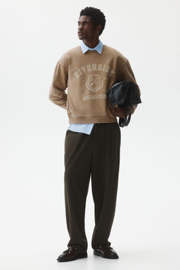 H&M - Men Brown Relaxed Fit Trousers
