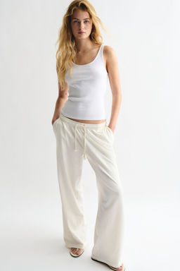 H&M - Women White Wide Joggers