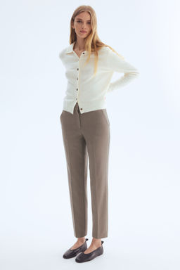 H&M - Women Beige Cigarette Trousers