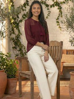 June 9 Clothing - Womens Maroon Top