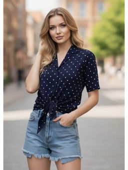 June 9 Clothing - Womens Navy Blue Shirt