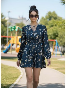 June 9 Clothing - Womens Teal Playsuit