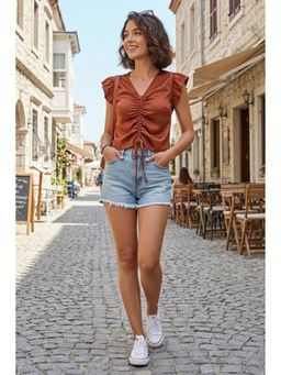 June 9 Clothing - Womens Brown Top