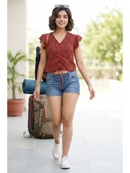 June 9 Clothing - Womens Red Crop Top