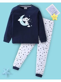 BLUSHES - Unisex Full Sleeves Seamless Stars Printed Sweatshirt with Joggers (Set of 2)