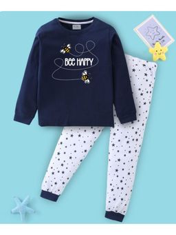 BLUSHES - Unisex Full Sleeves Seamless Stars Printed Sweatshirt with Joggers (Set of 2)