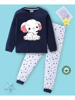 BLUSHES - Unisex Full Sleeves Seamless Stars Printed Sweatshirt with Joggers (Set of 2)