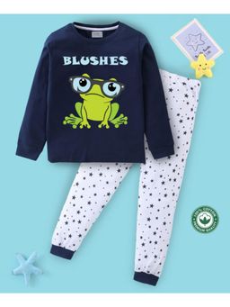 BLUSHES - Unisex Full Sleeves Seamless Stars Printed Sweatshirt with Joggers (Set of 2)