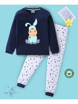 BLUSHES - Unisex Full Sleeves Seamless Stars Printed Sweatshirt with Joggers (Set of 2)