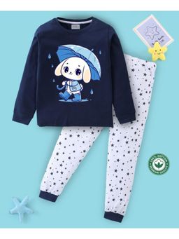 BLUSHES - Unisex Full Sleeves Seamless Stars Printed Sweatshirt with Joggers (Set of 2)