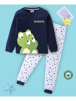 BLUSHES - Unisex Full Sleeves Seamless Stars Printed Sweatshirt with Joggers (Set of 2)