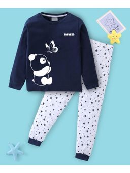 BLUSHES - Unisex Full Sleeves Seamless Stars Printed Sweatshirt with Joggers (Set of 2)