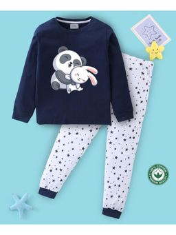 BLUSHES - Unisex Full Sleeves Seamless Stars Printed Sweatshirt with Joggers (Set of 2)