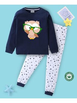 BLUSHES - Unisex Full Sleeves Seamless Stars Printed Sweatshirt with Joggers (Set of 2)