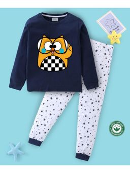 BLUSHES - Unisex Full Sleeves Seamless Stars Printed Sweatshirt with Joggers (Set of 2)