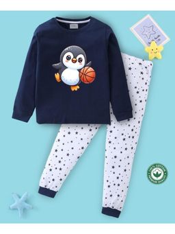 BLUSHES - Unisex Full Sleeves Seamless Stars Printed Sweatshirt with Joggers (Set of 2)