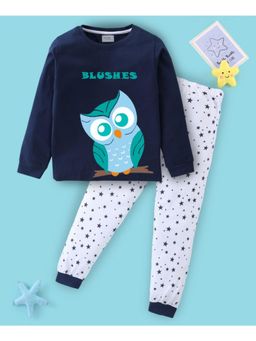 BLUSHES - Unisex Full Sleeves Seamless Stars Printed Sweatshirt with Joggers (Set of 2)