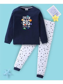 BLUSHES - Unisex Full Sleeves Seamless Stars Printed Sweatshirt with Joggers (Set of 2)