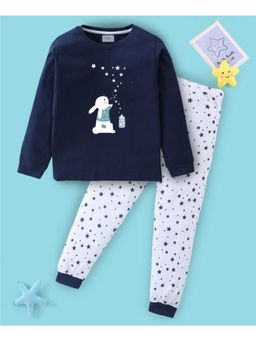 BLUSHES - Unisex Full Sleeves Seamless Stars Printed Sweatshirt with Joggers (Set of 2)