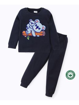 BLUSHES - Unisex Full Sleeves Koala Printed Sweatshirt with Joggers (Set of 2)