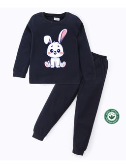 BLUSHES - Unisex Full Sleeves Rabbit Printed Sweatshirt with Joggers (Set of 2)