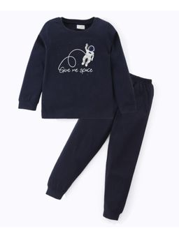 BLUSHES - Unisex Give Me Space & Astronaut Printed Sweatshirt with Joggers (Set of 2)