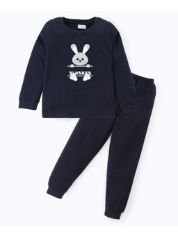 BLUSHES - Unisex Full Sleeves Placement Printed Sweatshirt with Joggers (Set of 2)