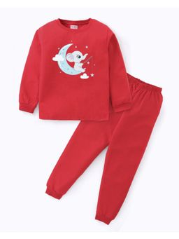 BLUSHES - Unisex Full Sleeves Placement Printed Sweatshirt with Joggers (Set of 2)
