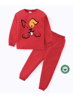 BLUSHES - Unisex Full Sleeves Dog Printed Sweatshirt with Joggers (Set of 2)