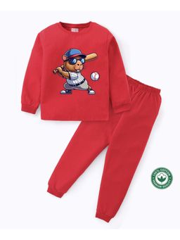 BLUSHES - Unisex Full Sleeves Animal Printed Sweatshirt with Joggers (Set of 2)