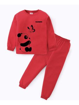 BLUSHES - Unisex Panda & Butterfly Printed Sweatshirt with Joggers (Set of 2)